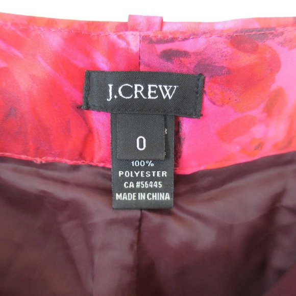J.Crew Rose Floral Taffeta Cafe Capri Pant Size 0 - Picture 8 of 9